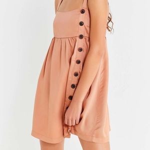 Urban Outfitters Lindsay Button-Up Tan Dress